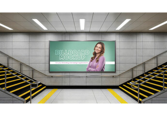 Subway Billboard Mockup