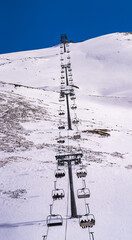 ski lift in winter