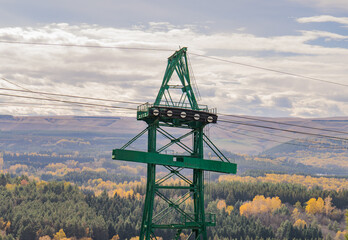 cable car in the mountains