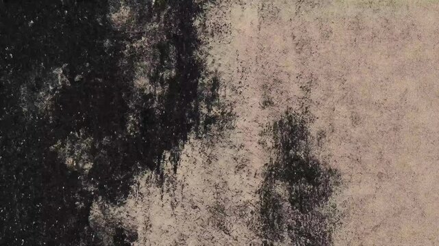 Abstract texture featuring dark and light patterns resembling brush strokes on a surface.