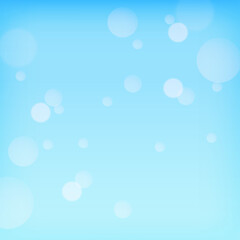 Sky blue bokeh soft light abstract background, illustration bokeh particles, Background decoration