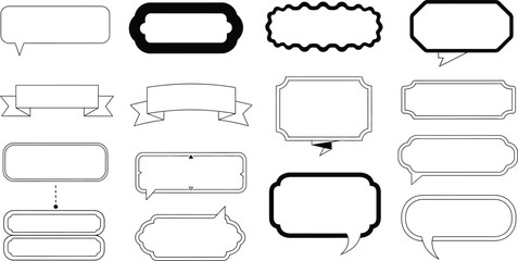 Obraz premium Set of hand drawn speech bubbles and thought bubbles for comic strips and social media posts