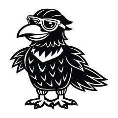 Cute eagle owl cartoon vector illustration isolated on white background