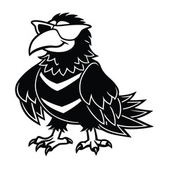 cartoon eagle illustration isolated on white background vector