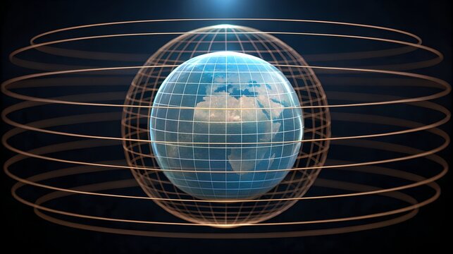 Futuristic global communication and technology concept