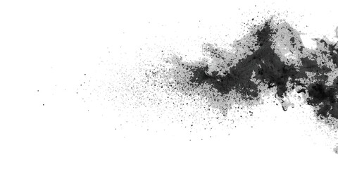 Abstract blue ink splashes and drops in clear liquid for a fresh, wet backdrop texture