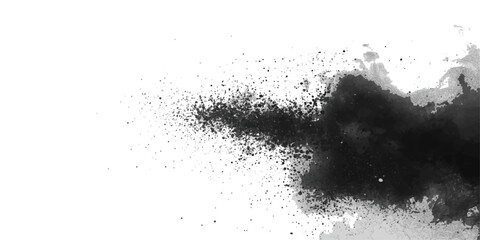 Black liquid ink splash and water drop grunge texture background