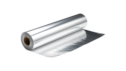 Roll of aluminum foil isolated on transparent background