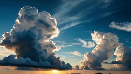 Amazing 4K Ultra HD animated time lapse video in 4096x2160p resolution of truly huge clouds moving as fast as life creating a dynamic cloud texture background - Powered by Adobe