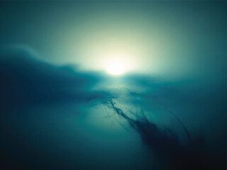 Turquoise soft glow abstract vector design with cmyk colors and simple shapes