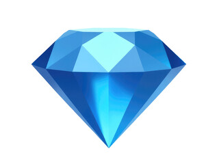 A single blue diamond set against a pure white background, perfect for jewelry or luxury branding