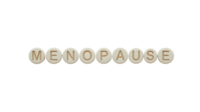 Menopause awareness concept displayed with letters for women's health campaigns - Powered by Adobe