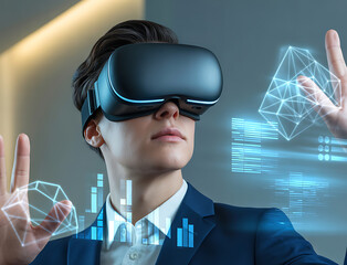 Metaverse augmented virtual reality concept