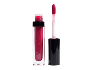 Close-up shot of lipstick on a white background, useful for cosmetics or beauty branding