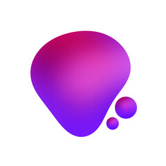 Illustration in the form of a gradient organic drop