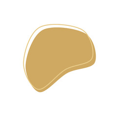 Neutral brown organic blob shape illustration