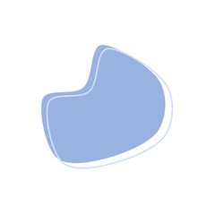 Neutral blue organic blob shape illustration