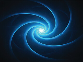 Neon blue abstract spiral design with modern and futuristic aesthetic vector illustration