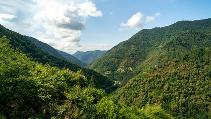 mountain landscape with clouds. Georgia 