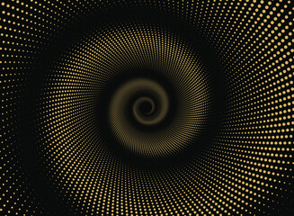 Vortex abstract golden background