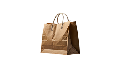 Premium Brown Paper Shopping Bag on Transparent Background - Minimal Retail Mockup 300 DPI. Kraft bag, paper shopping bag, eco packaging, kraft packaging, product mockup, branding asset. AI image ...