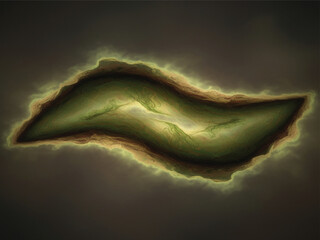 Moss green earthy abstract vector design with cmyk colors and simple fonts