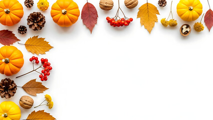 Autumn's Bounty A Corner of Pumpkins, Leaves, and Seasonal Harvest