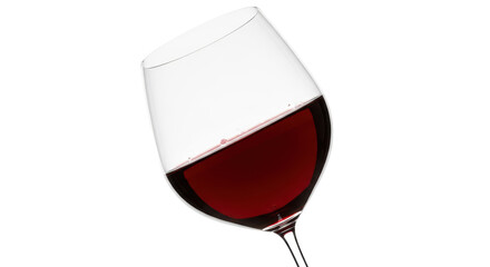 Elegant red wine in a glass isolated PNG, alcoholic beverage for celebrations and special occasions on transparent background
