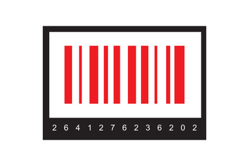 Realistic Barcode icon. Barcode vector icon. Trendy bar code for web icon. Abstract barcode vector icon illustration. Barcode icon illustration material with numbers.