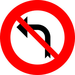 no turn sign