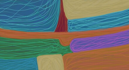 Abstract image for printing. Picture for modern interiors. The picture is painted by hand on a tablet. © neurostructure