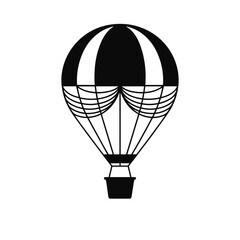 Hot Air Balloon Silhouette Vector Art
