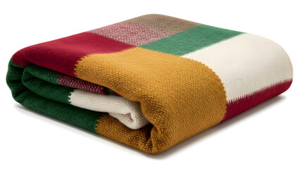 Cozy plaid blanket with warm autumn colors