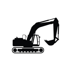 Excavator Silhouette Construction Icon