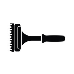 Black meat tenderizer tool silhouette kitchen utensil