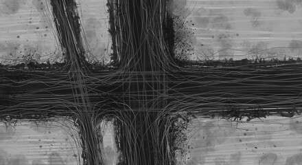 Abstract image for printing. Picture for modern interiors. The picture is painted by hand on a tablet. © neurostructure