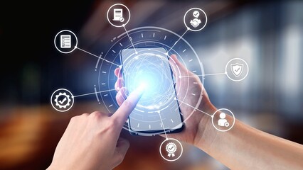 Quality approval and certification icons showing verified badge, standard check, award, trophy,...