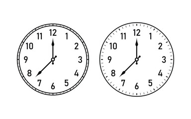 clock vector set. time, hours, minutes, seconds, symbols, icons. Wall clock face vector illustration set.
