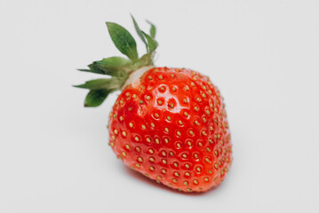 red strawberry berry isolated on white backgroung, tasty and delicious food