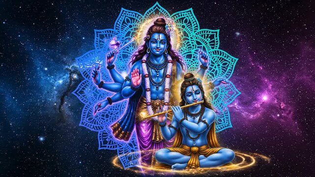 Lord Shiva Wallpaper A Cosmic Vision of Divine Power and Serenity perfect for spiritual designs, backgrounds, meditation apps, and religious themes