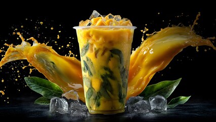 This is what true refreshment looks like. The sweet chaos of mango, milk, and ice, ready to cool you down.
