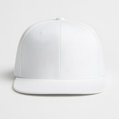 White snapback hat front view
