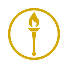 Torch icon isolated on transparent background