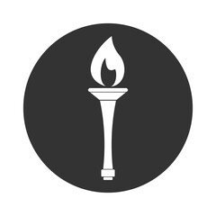 Fototapeta premium Torch icon isolated on transparent background