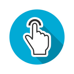 Click hand icon isolated on transparent background