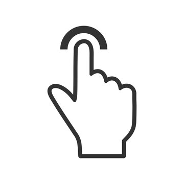 Click hand icon isolated on transparent background