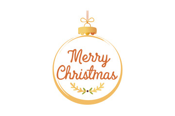 Christmas Bauble with Merry Christmas Text