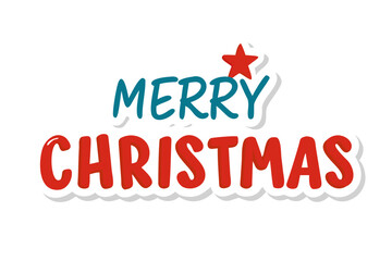 Bold Christmas Text with Star Accent