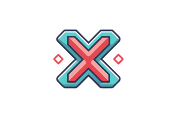 Obraz premium close x icon outline 