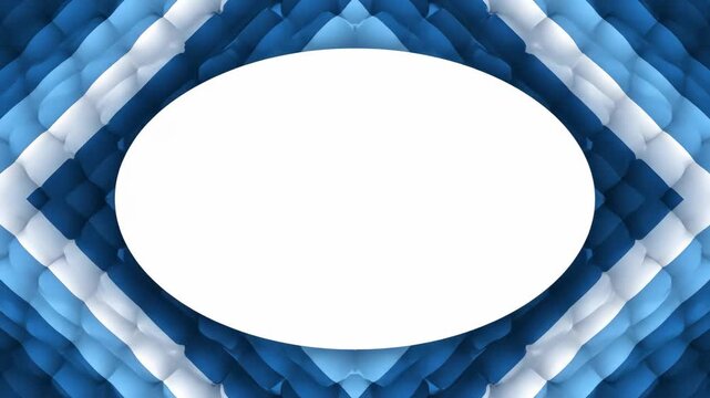 Dynamic abstract blue background with oval frame for modern presentation or creative design project